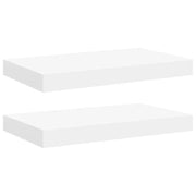 2 pz Scaffali a Parete | Ripiano a parete | Mensole a Parete Bianchi 40x23x3,8 cm in MDF