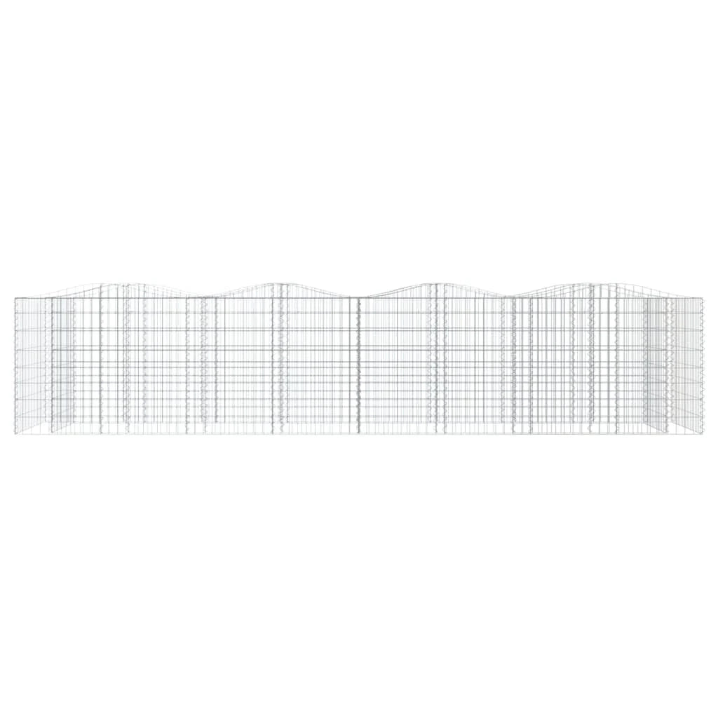 Gabbione ad arco rialzato 400 x 100 x 100 cm in ferro zincato Argento 02_0039934