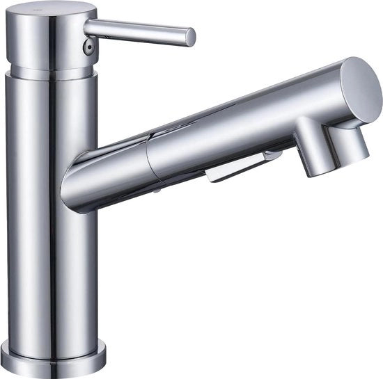 Cranio da cucina con douchi a sfiatatoio estraibile - rubinetto a 120° di rotazione - ottone