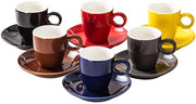 Set di tazze e piatti - 5,3 cm - 8 colori - Ceramica