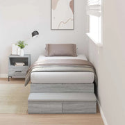 Struttura letto con contenitore con porta Grigio Sonoma 100 cm 3335618