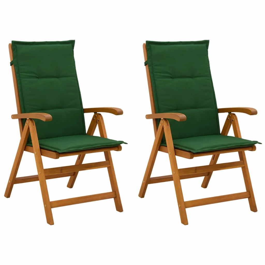 Sedie da giardino reclinabili 2 pz Naturale 42041432