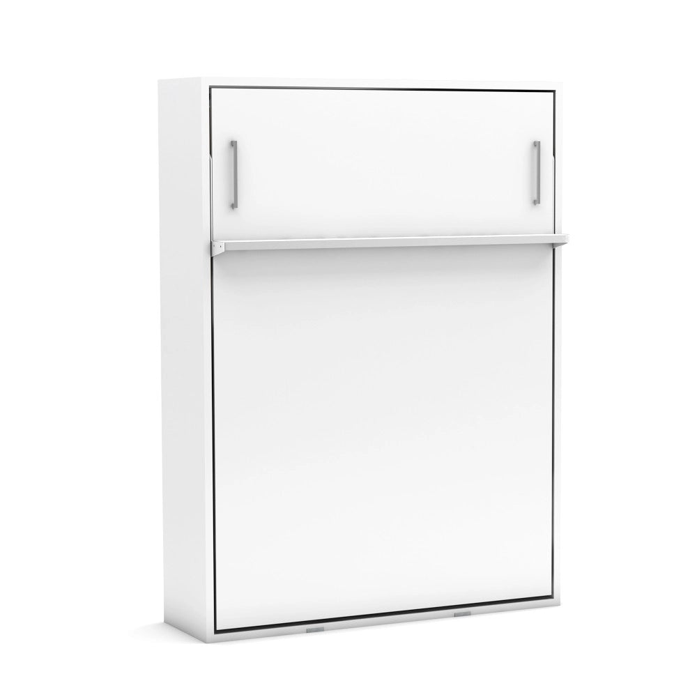 Letto matrimoniale a scomparsa Loft bianco 152x44x208H - rete in legno