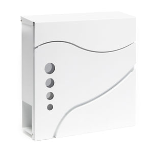 Cassetta postale con vano portagiornale V31 bianco 370 x 105 x 370 mm