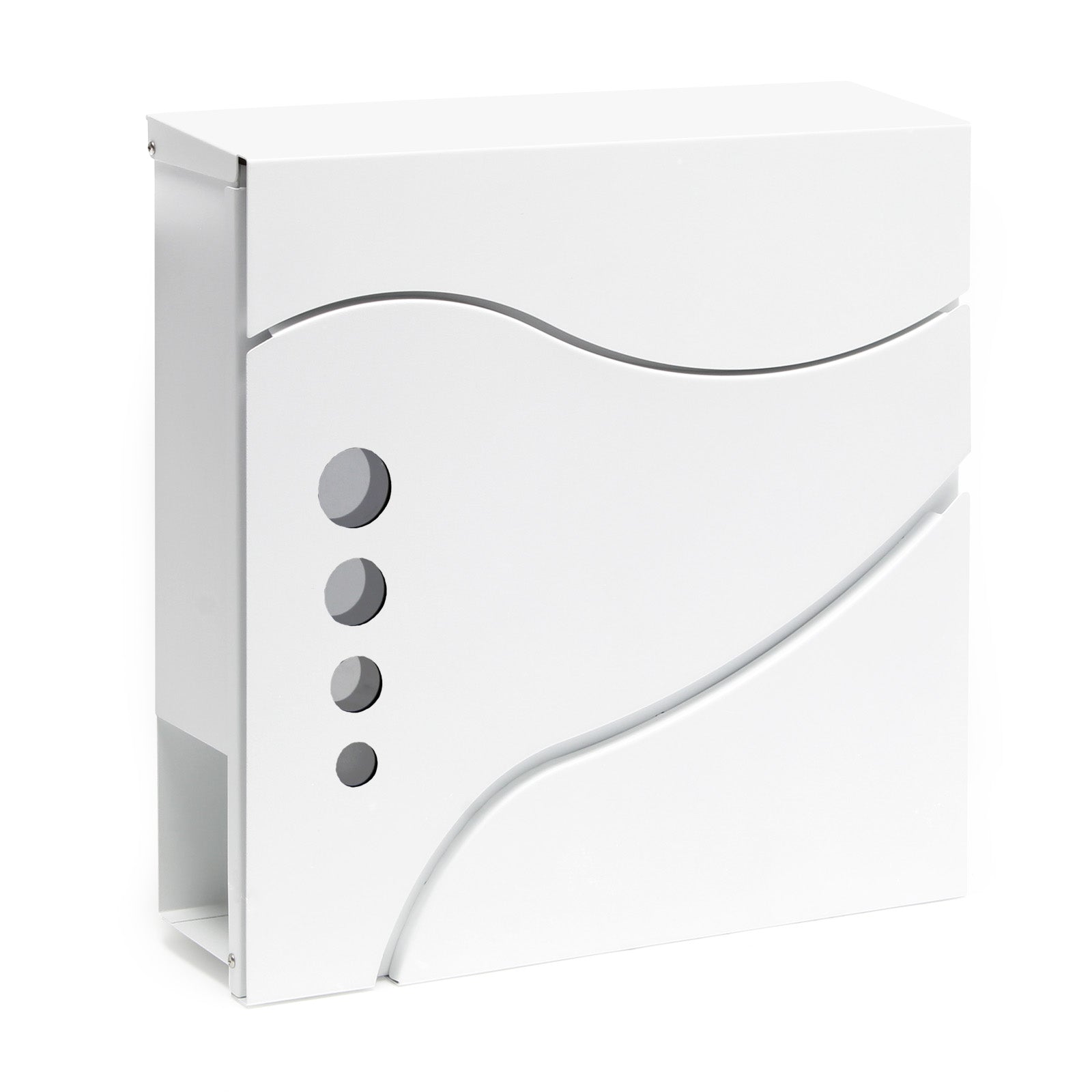 Cassetta postale con vano portagiornale V31 bianco 370 x 105 x 370 mm