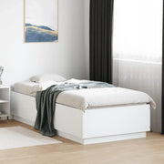 Giroletto con Luci LED-Struttura Letto Bianco 90x200 cm in Legno Multistrato 958397