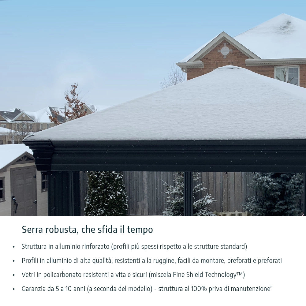 Gazebo in Alluminio Dallas  4.3X4.3 m