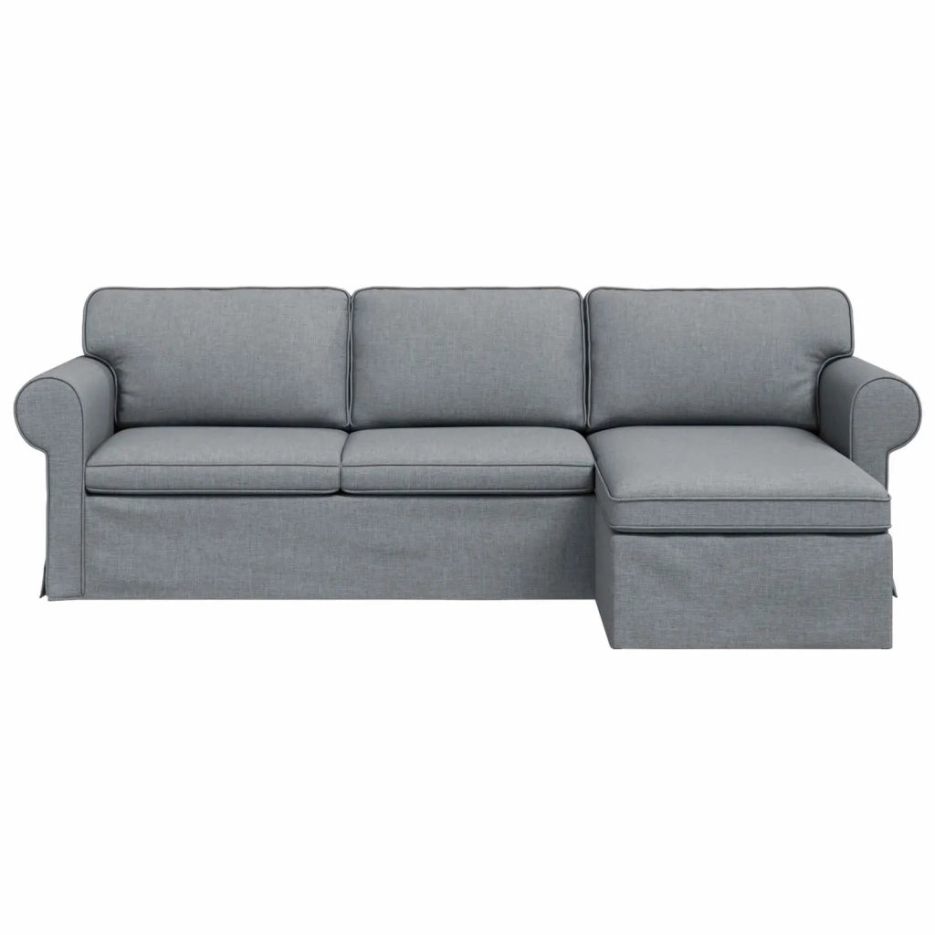 Divano Grigio chiaro 245 x 138 x 80 cm Tessuto 42024341