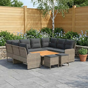 Set di Mobili 8 pcs Grigio e Grigio Scuro Rattan in PE 3422197