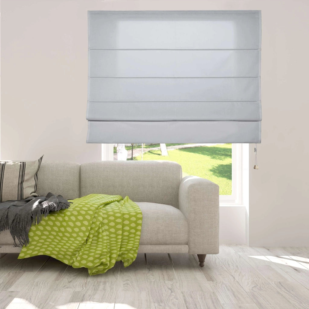 Tenda a Pacchetto Con Aste, Traslucida Per Finestre e Porte Grigio 90x250 cm