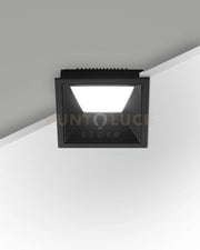 KRIS INCASSO QUADRATO ASIMMETRICO NERO 4000K 950LM 8W DIMMERABILE