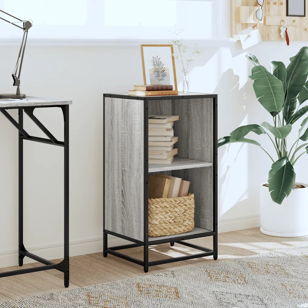 Libreria-Scaffale per Libri-Mobile di Stoccaggio Grigio Sonoma 40x35x76 cm in Legno Multistrato