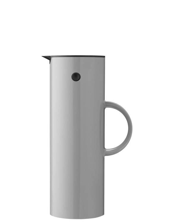 Stelton EM77 HELLGRAU EM77 Termos e Recipiente Isotermico 1 L in Vetro e ABS con Chiusura a Scatto e Tappo a Bilanciere colore Grigio