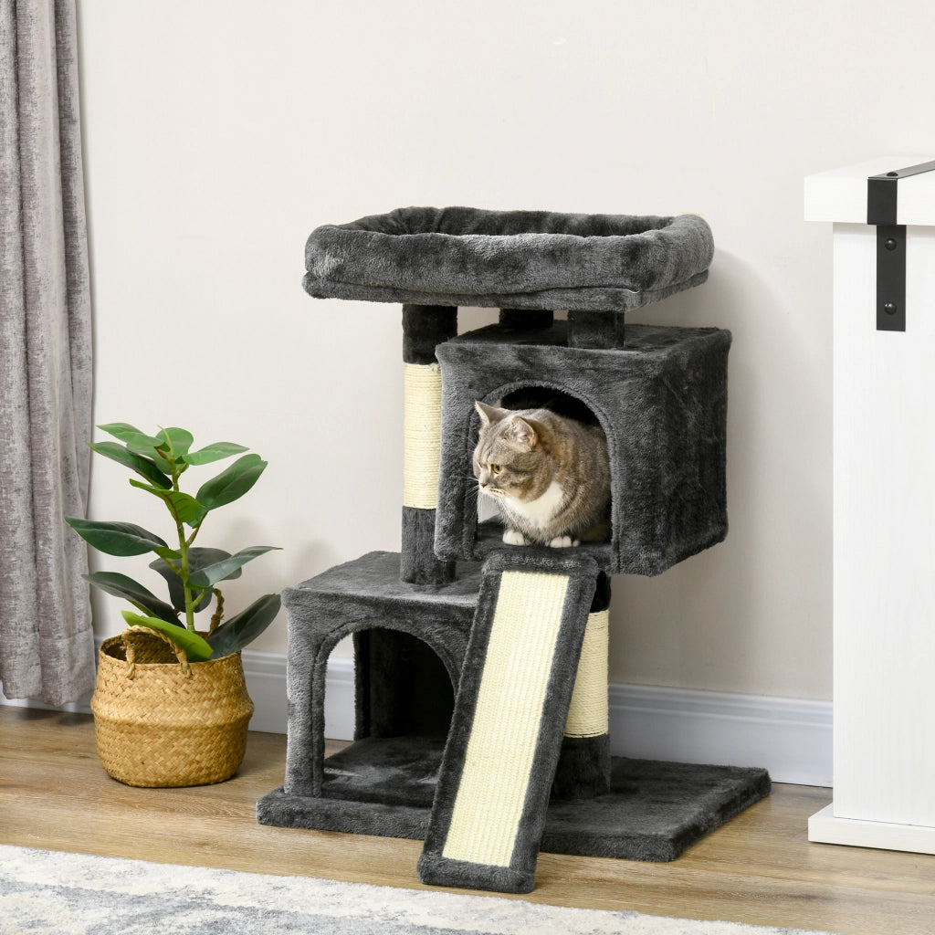 Albero per gatti con colonne di sisal ¨C zephmum ¨C 83 cm, grigio scuro