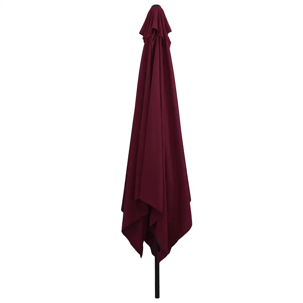 Ombrello da giardino Rosso Bordeaux 295 x 295 x 245 cm 42003656