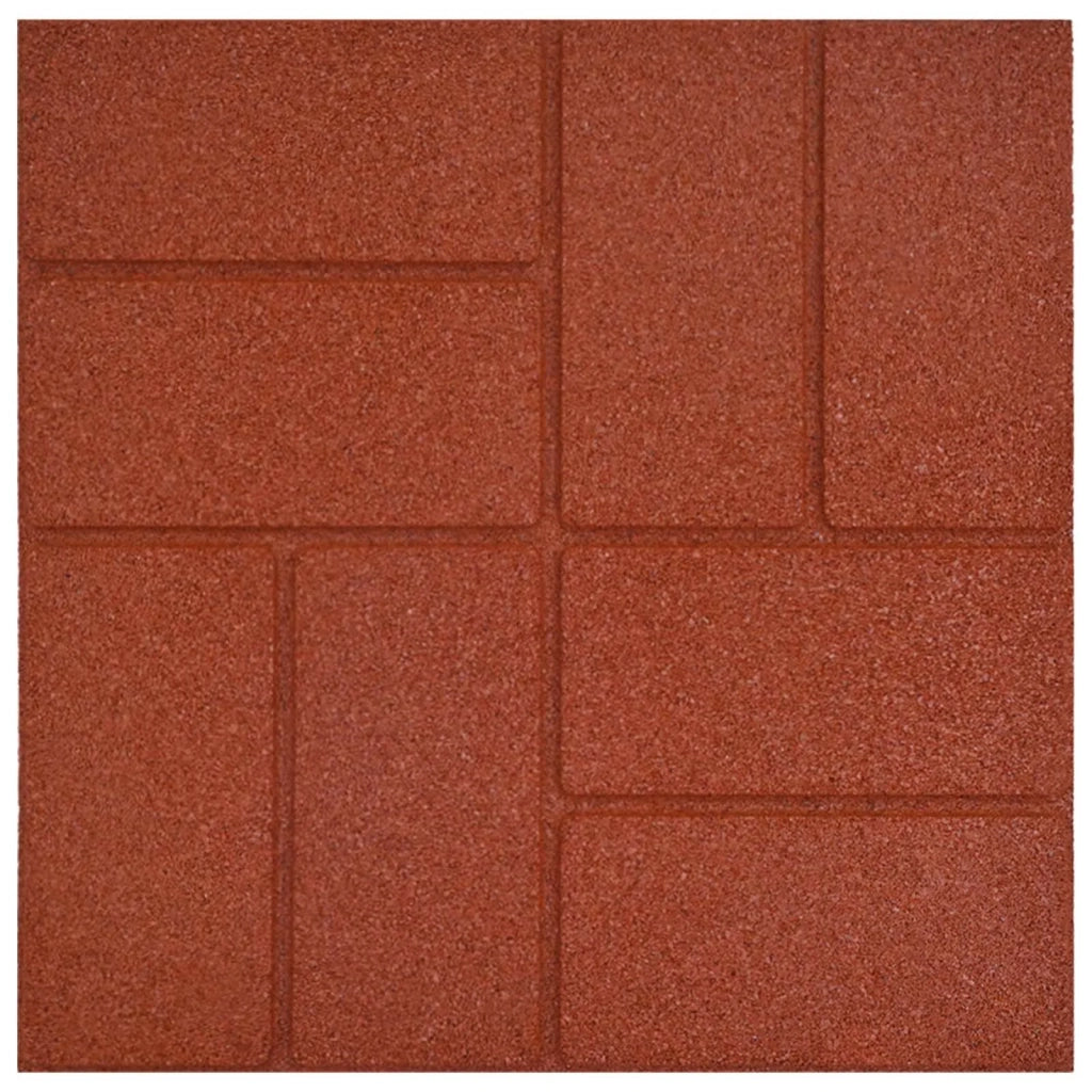 Pietra da Passo 6 pcs Rosso 40,5 x 40,5 x 2 cm Gomma
