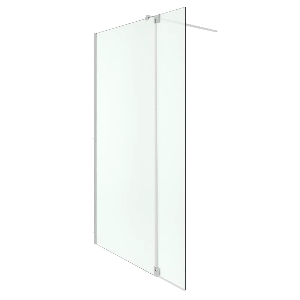 Doccia walk-in 70cm + anta 40cm vetro 8mm trasparente profili cromo | Keros