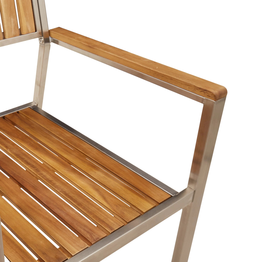 Sedie da giardino impilabili  6 pcs 54.5x56x87 cm Legno massello di acacia