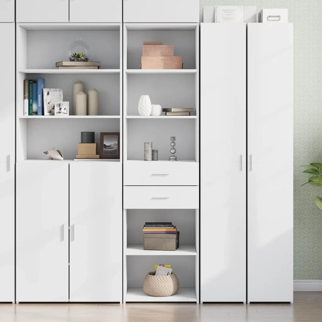 Credenza | Madia | Buffet da pranzo | Armadio da pranzo Bianca 50x42,5x185 cm in Legno Multistrato