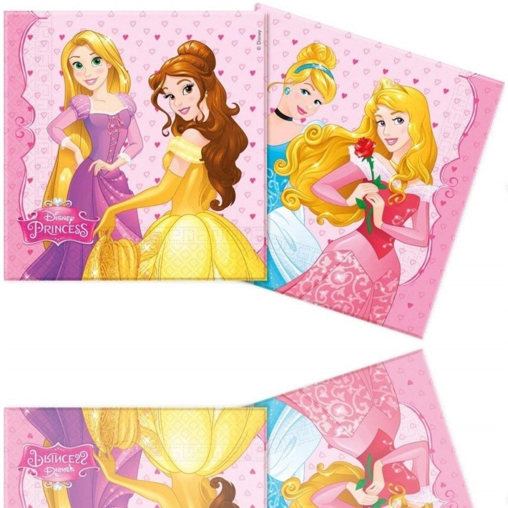 Trade Shop - Set 20 Pezzi Tovaglioli Di Carta Usa E Getta Feste Principesse Disney Land 795 -