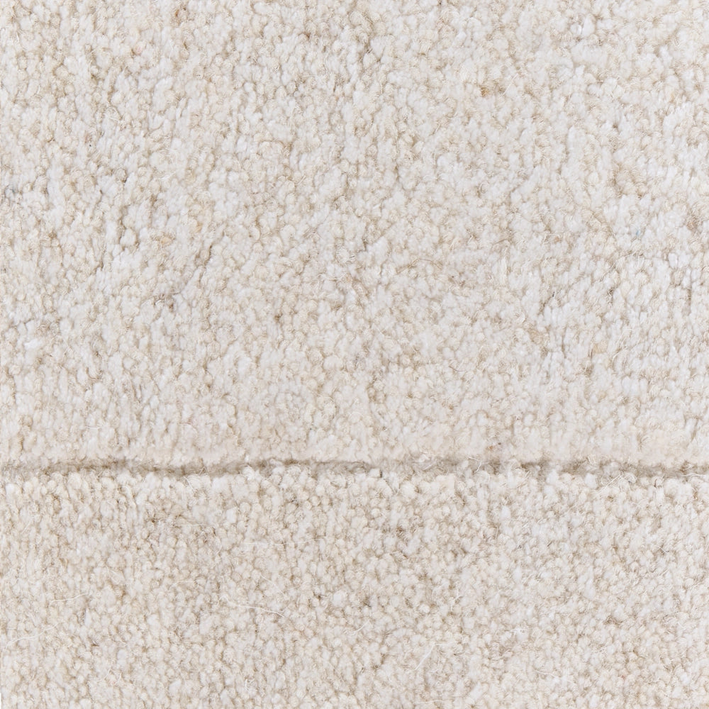Tappeto stile moderno in viscosa e lana realizzato a mano rettangolare 160 x 230 cm beige chiaro