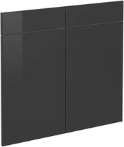 Frontale cucina R-Line, Antracite lucido, 79.2 x 70.8 cm frontale del mobile per mobile base con cassetti, adatto per armadi da cucina R-Line per un montaggio semplice