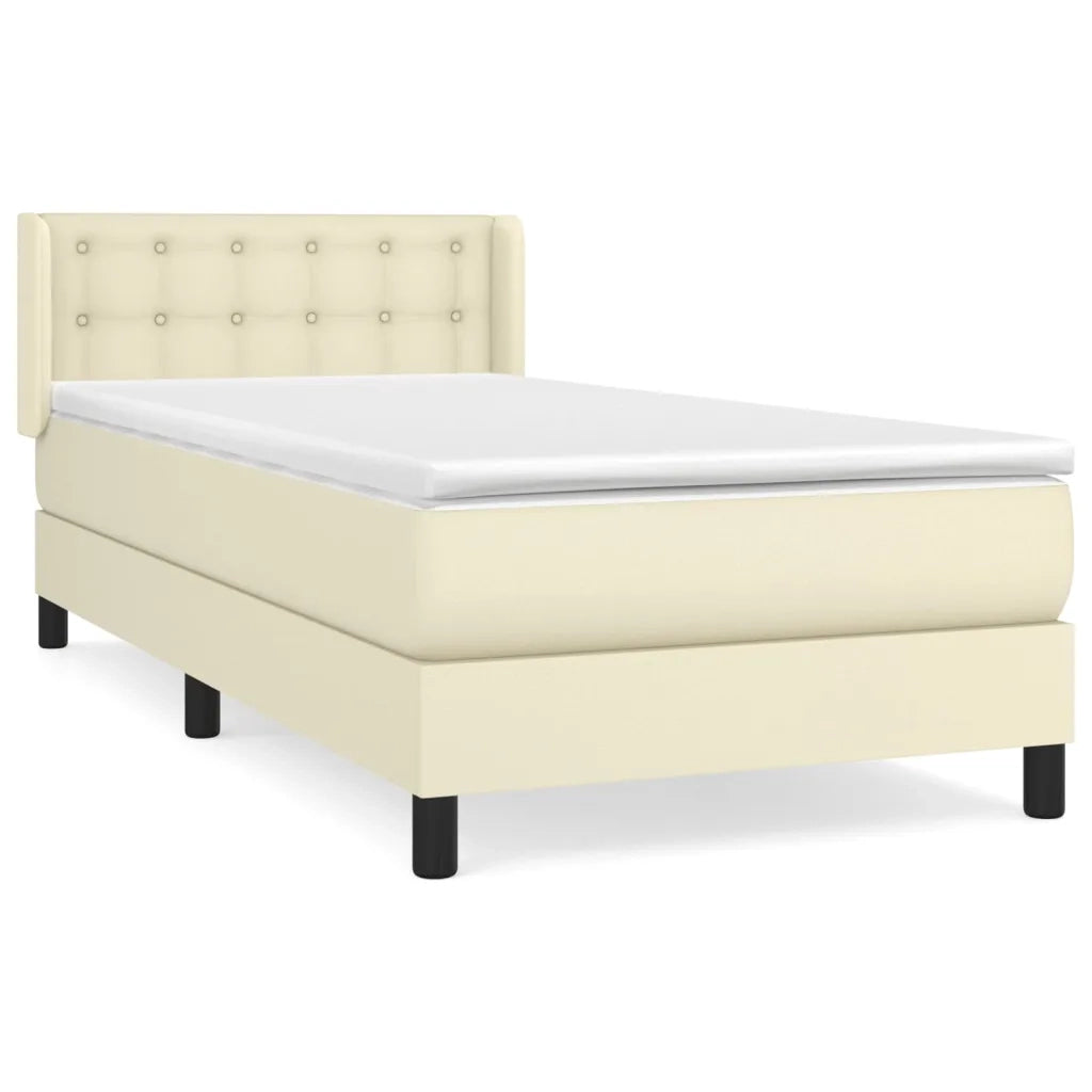 Giroletto a Molle con Materasso Crema 100x200 cm in Similpelle 3130765