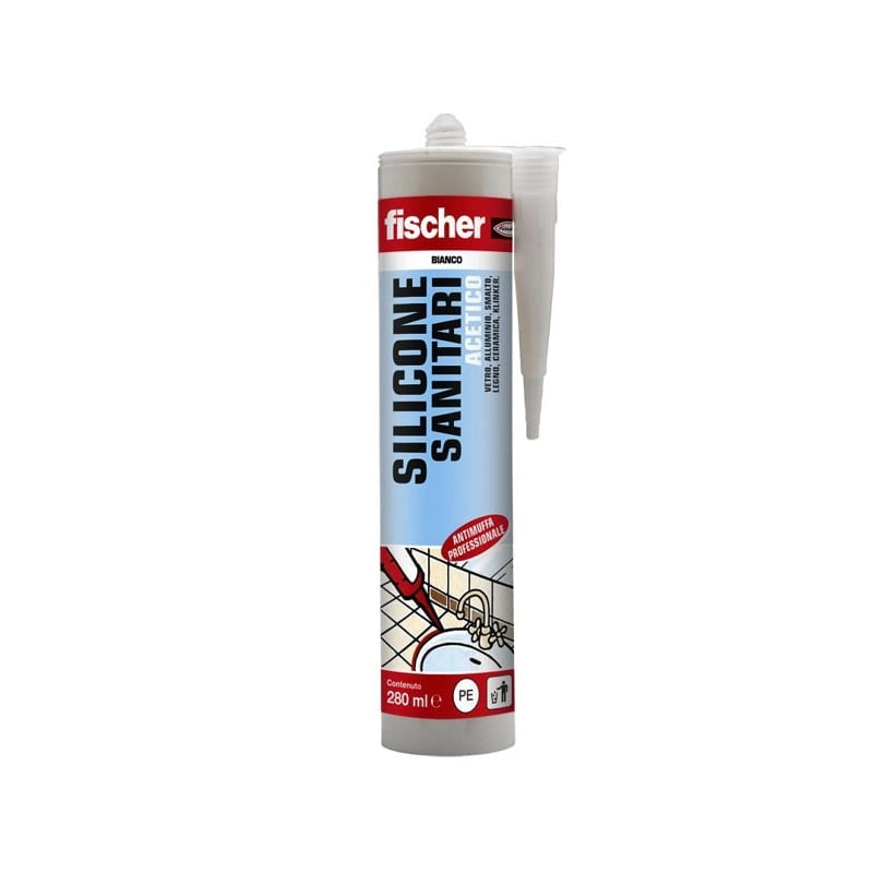 SILICONE ACETICO SAS BIANCO - 280 ml - FISCHER 9361