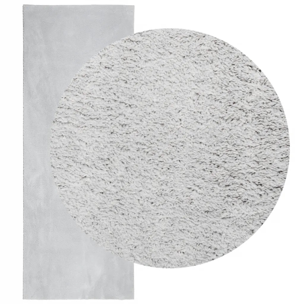 Tappeto a Pelo Corto HUARTE Morbido e Lavabile Grigio 80x200 cm 375072