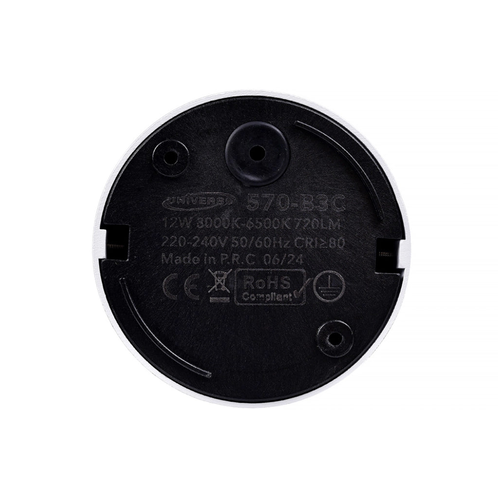 APPLIQUE LED DA ESTERNO 12W CON CCT SWITCH LAMPADA DA PARETE ORIENTABILE IP54 - 3 TEMPERATURE DI COLORE DESIGN MODERNO IN ALLUMINIO BIANCO