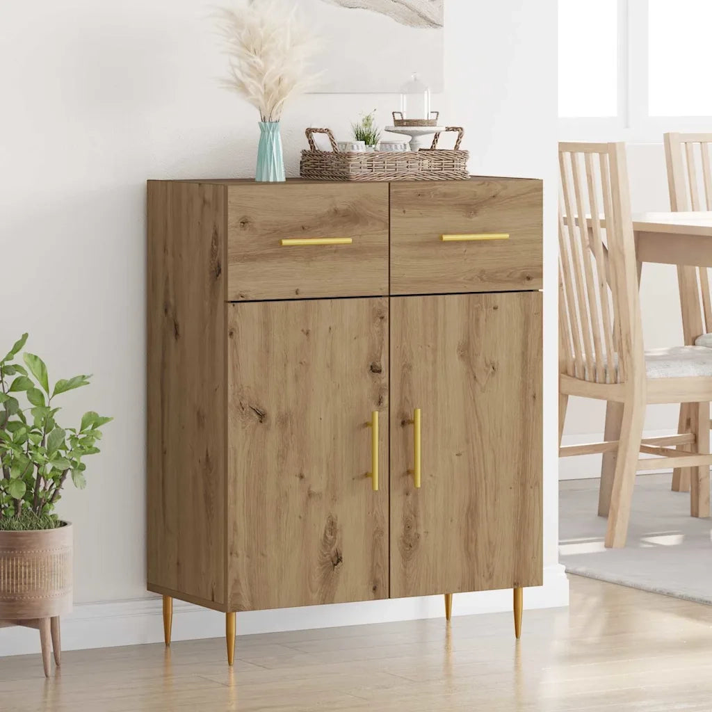 Credenza-Buffet-Armadio da cucina Rovere artigianale 69,5 x 34 x 90 cm Legno multistrato 476261