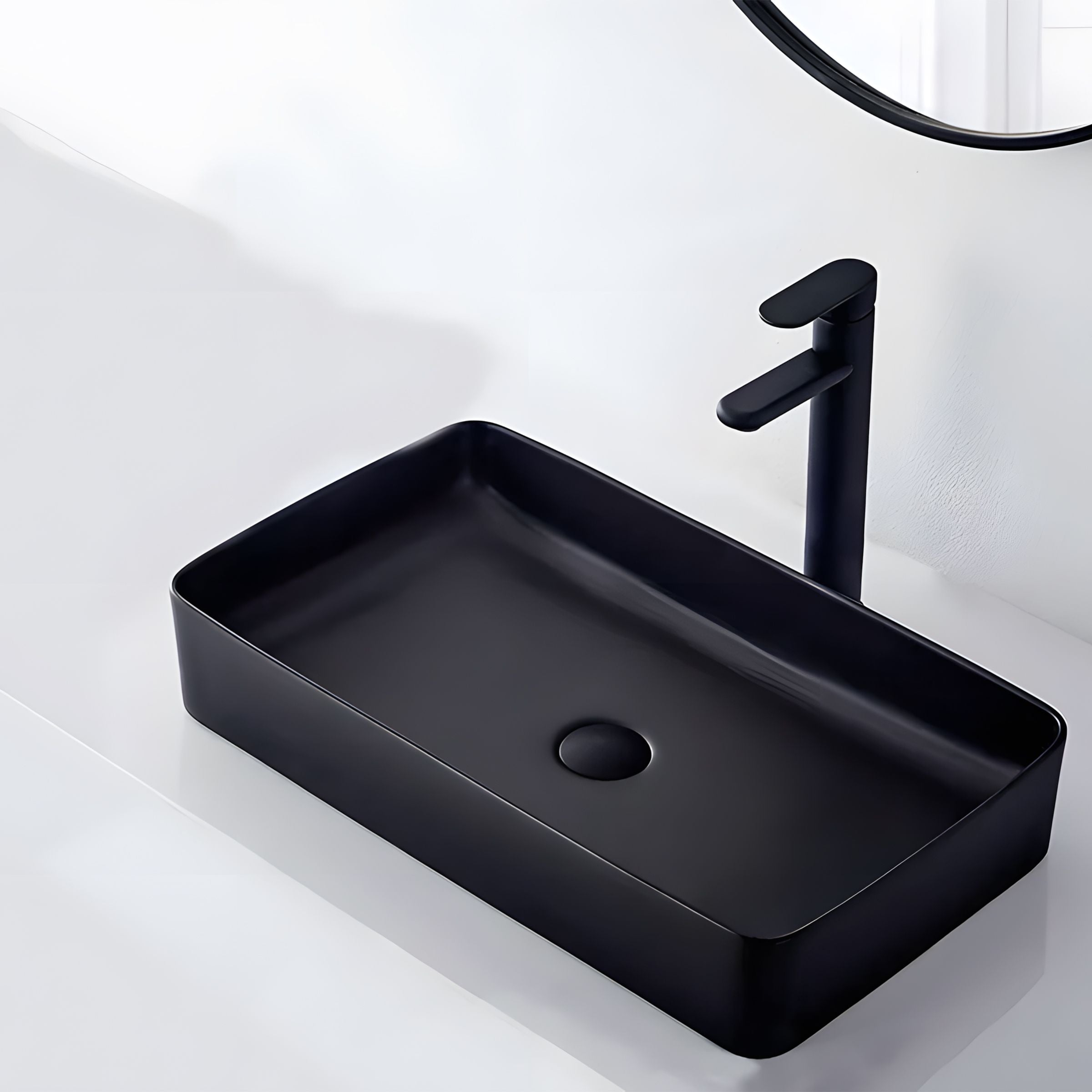 Lavabo Da Appoggio Denis Black Mat
