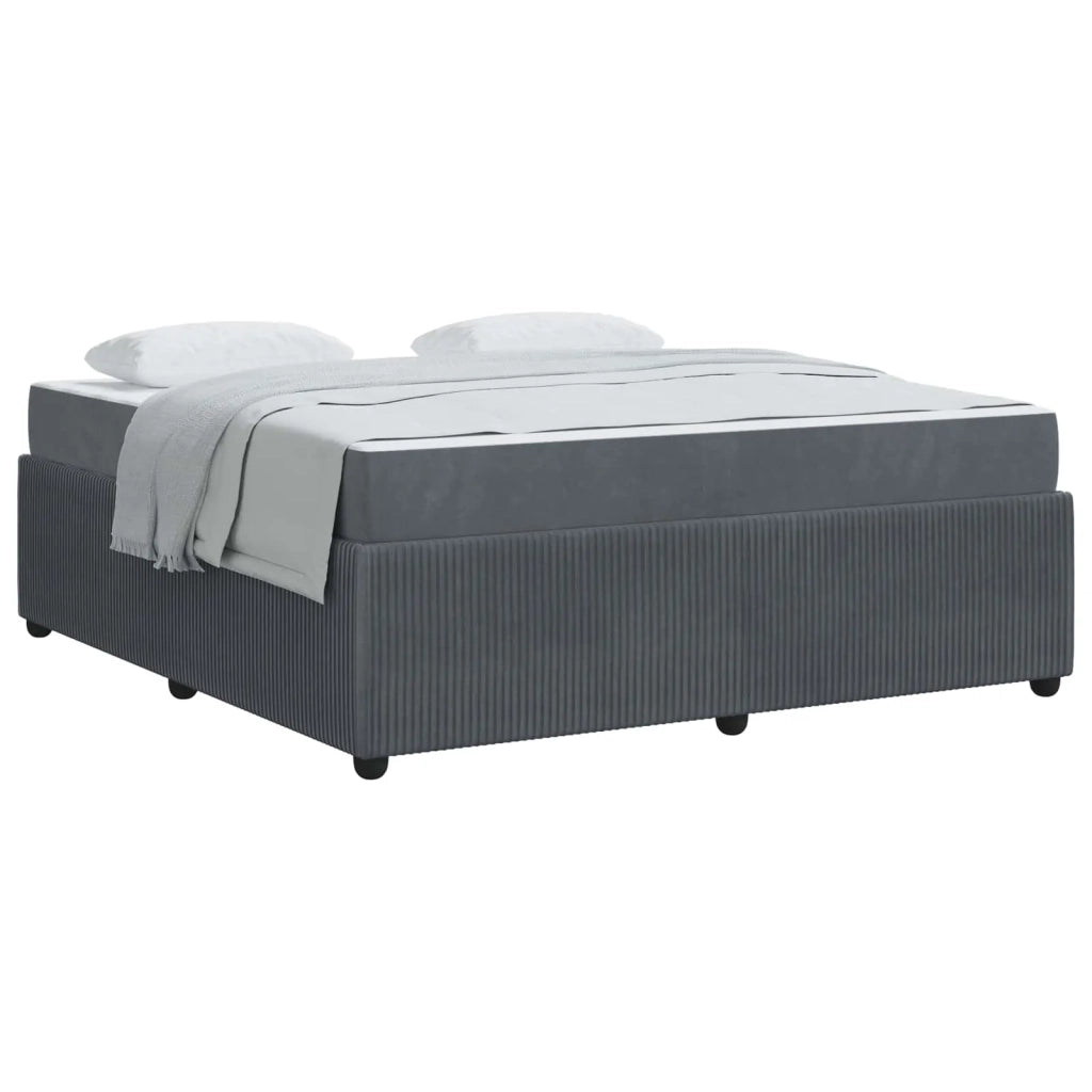 Struttura del letto Grigio scuro 180 x 200 cm Tessuto