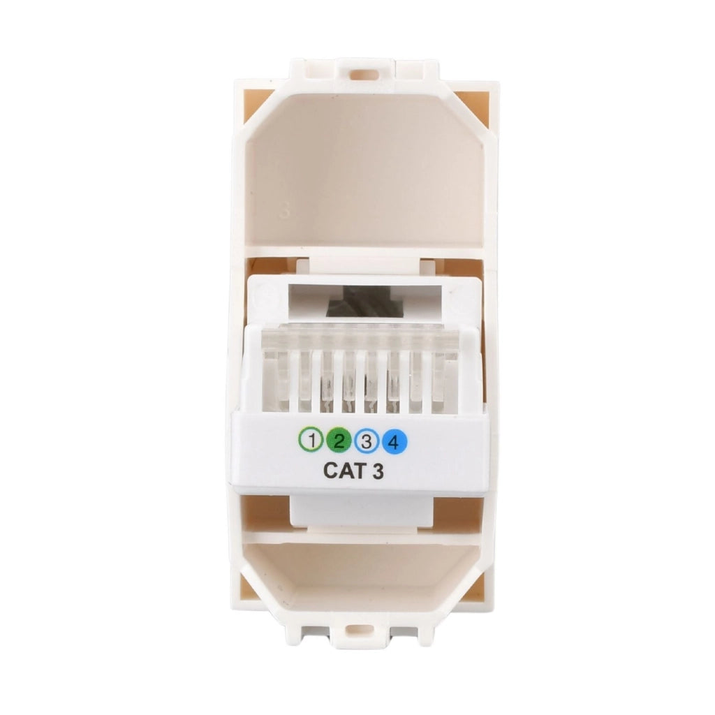 Connettore Telefonica Presa RJ11 MBL Bianco 1M Compatibile Bticino Living Light BLB2354