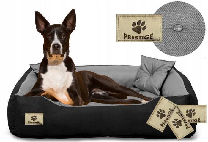 AIO FACTORY 75x65 cm PRESTIGE Letto per cani impermeabile grigio