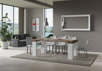 Consolle Allungabile 90-196x40x77 cm in Nobilitato Marrone e Bianco