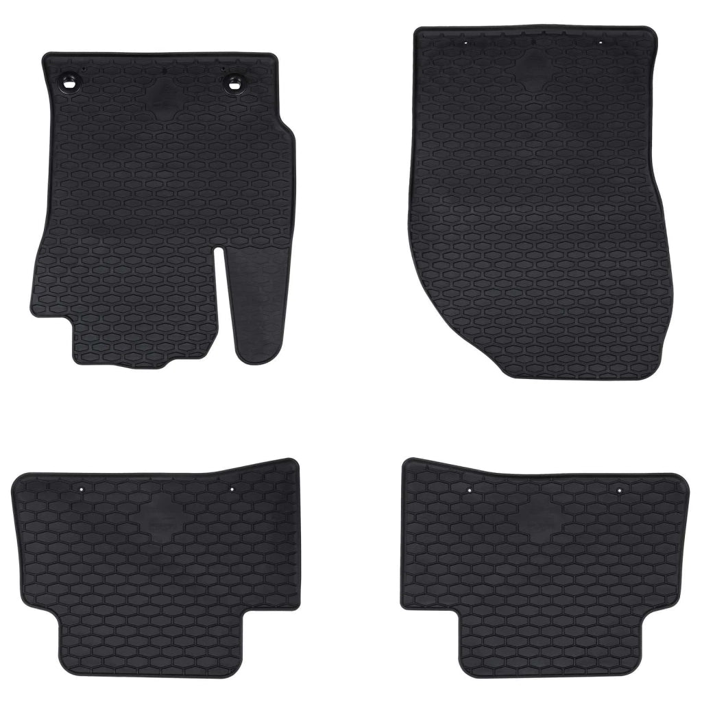 Tappetino per Auto 4 pz Nero Gomma CFW4552734