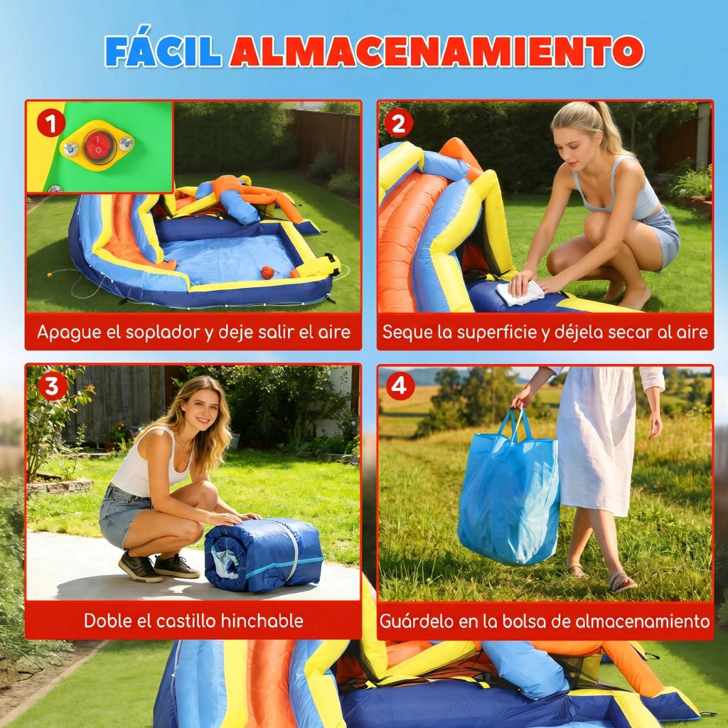 Castello gonfiabile acquatico 8 in 1 ¨C zephmum ¨C con soplador 550W