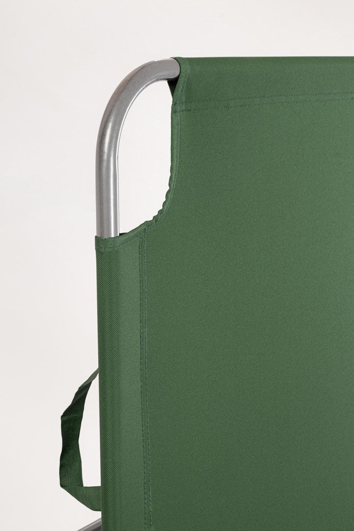 Set 4 Lettini Prendisole da Giardino 55x185x70 cm in Tessuto Poliestere Orisano Verde