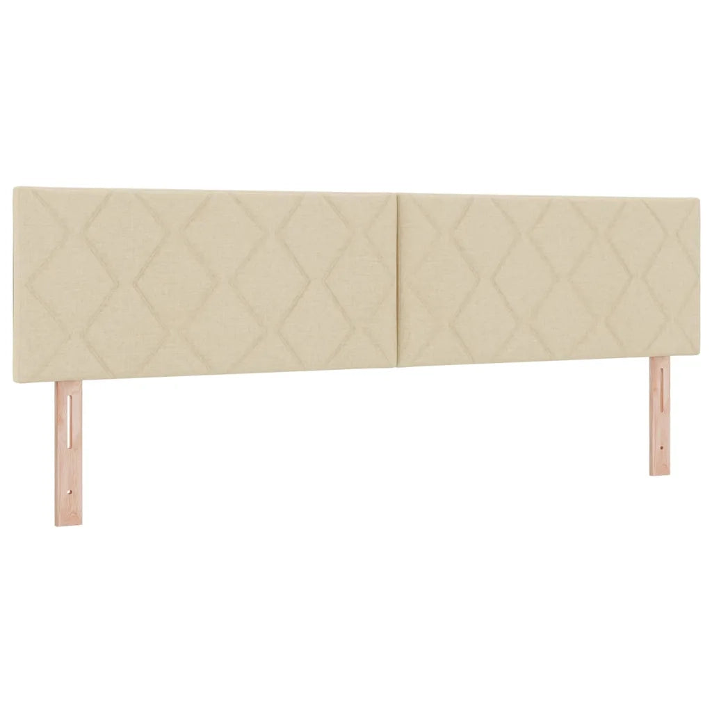 Letto a molle con cuscino Crema 180 x 200 cm Tessuto 3339019