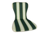 CUSCINO GRECIA A RIGHE VERDI PER SEDIA MONOSCOCCA IMPILABILE- - cm.48x78h. spessore cm.3 - 2 pezzi