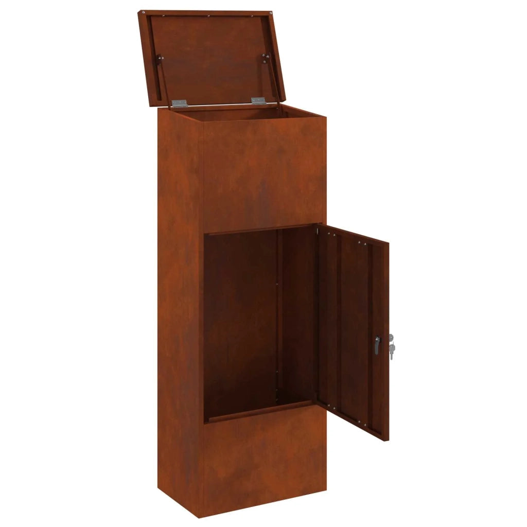 Cassetta per pacchi con porta Ruggine 44,5 x 29 x 110,5 cm