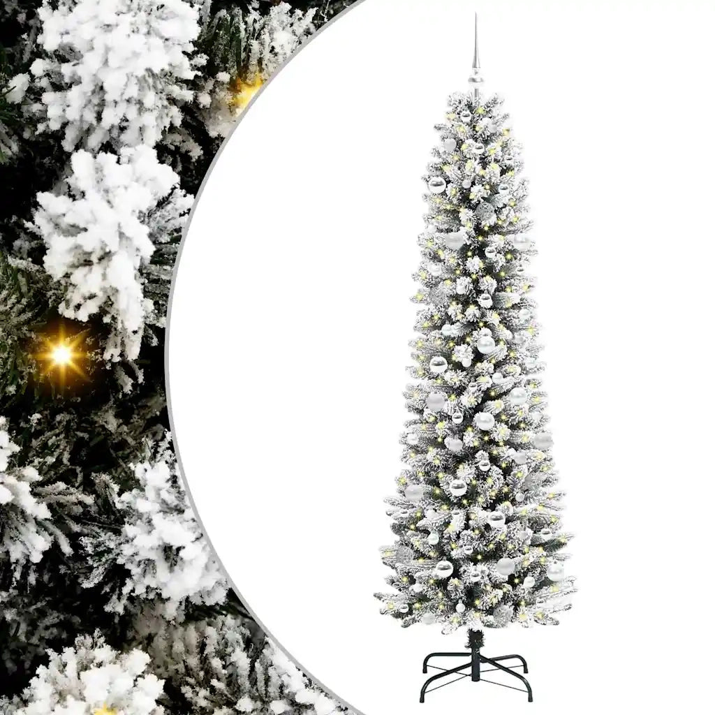 Albero di Natale Artificiale-Albero Natalizio con 300 LED Bianco 210 cm 843770