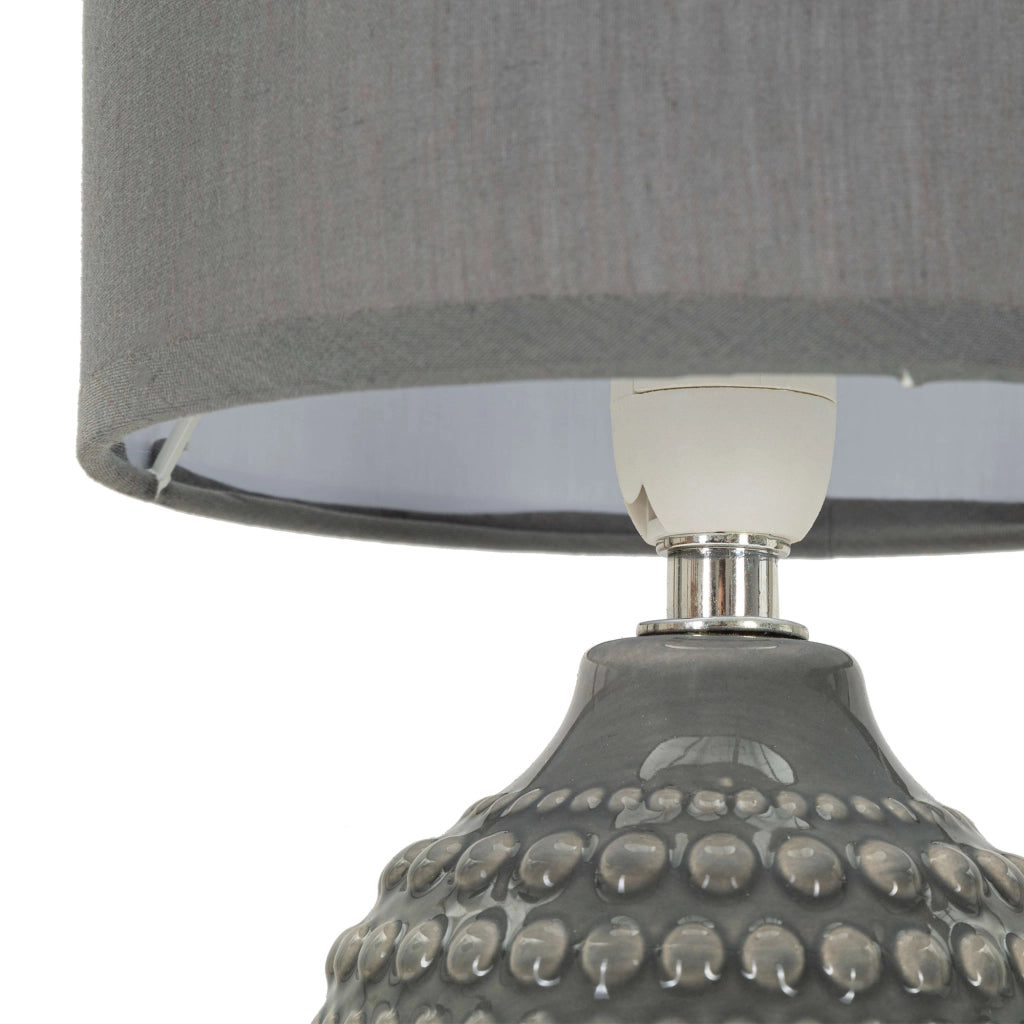Bethel, Lampada da Tavolo Necessaria 1 Lampadina, Grigio