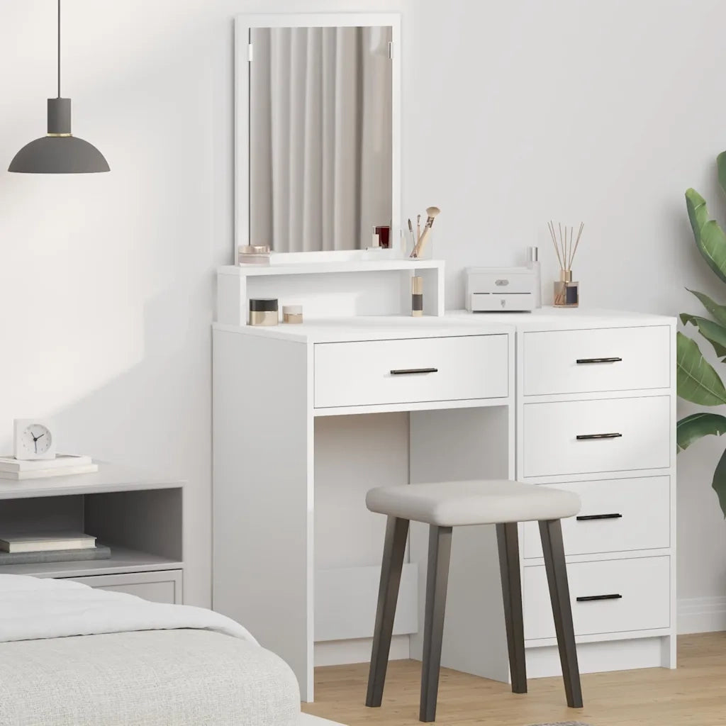 Tavolo da Trucco Bianco 50 x 41 x 140 cm Legno multistrato 865127
