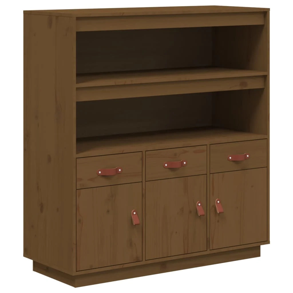 Buffet credenza cassettiera armadio mobile contenitore organizer cucina soggiorno salotto alto 100 x 40 x 108,5 cm legno di pino massiccio marrone 02_0034750