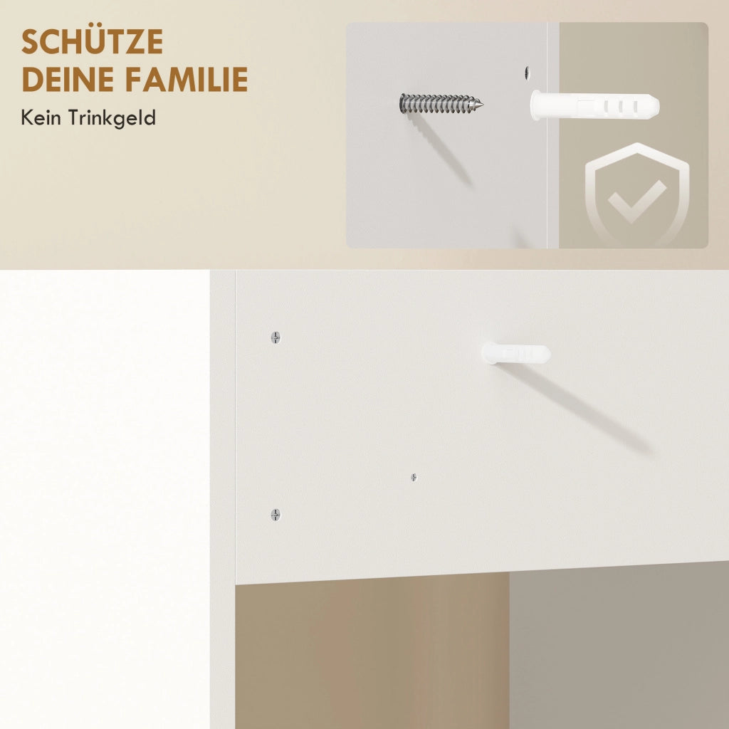Mobile Bagno con Ripiano Aperto ¨C Zephmum ¨C Bianco 64x60x97.5 cm