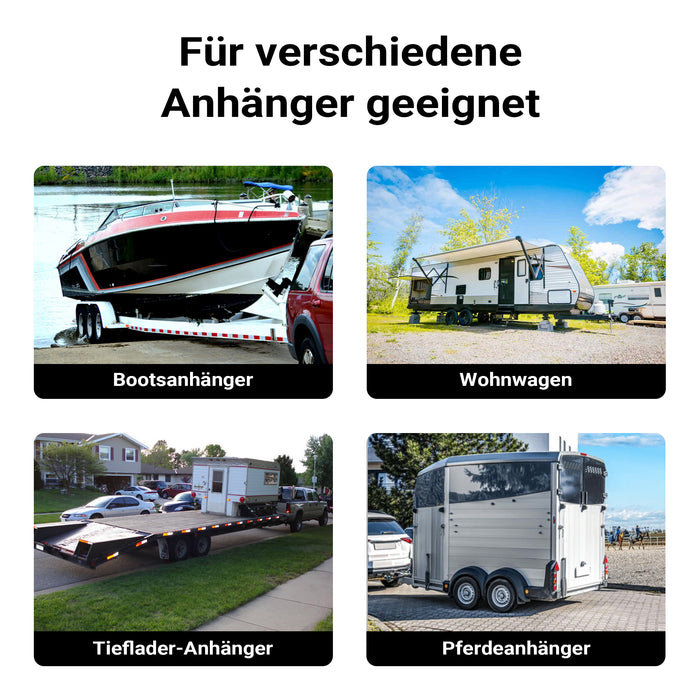 Stabilizzatori rimorchio, Set 2 piedi di supporto pieghevoli max 1350 kg a piede