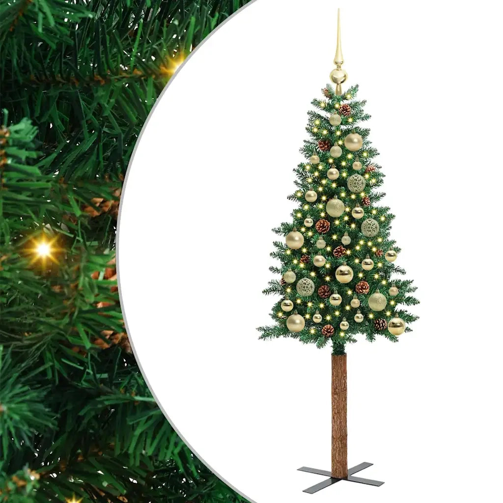 Albero di Natale snodato con 150 LED con supporto-Albero Natalizio Verde 150 cm 852053