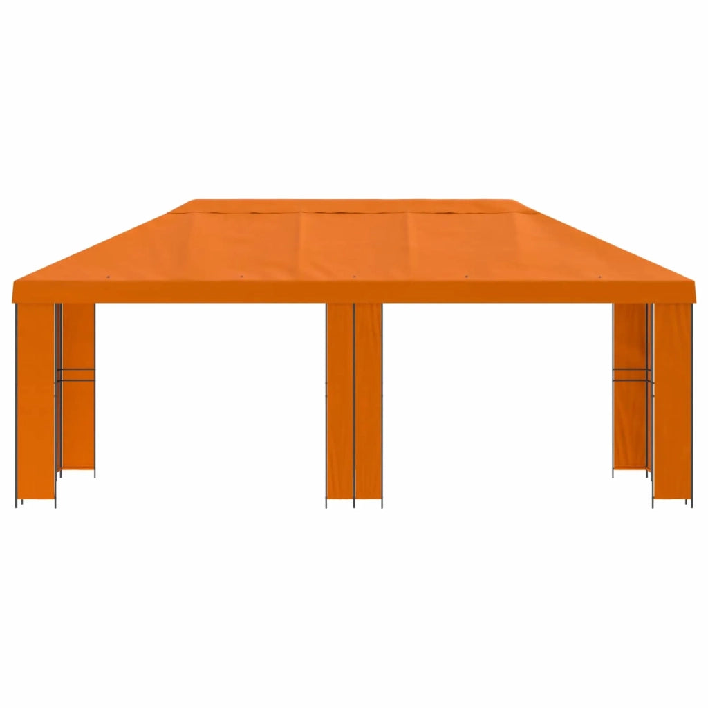 Gazebo da giardino 6 x 3 m Arancione Poliestere e Acciaio 190 3376015
